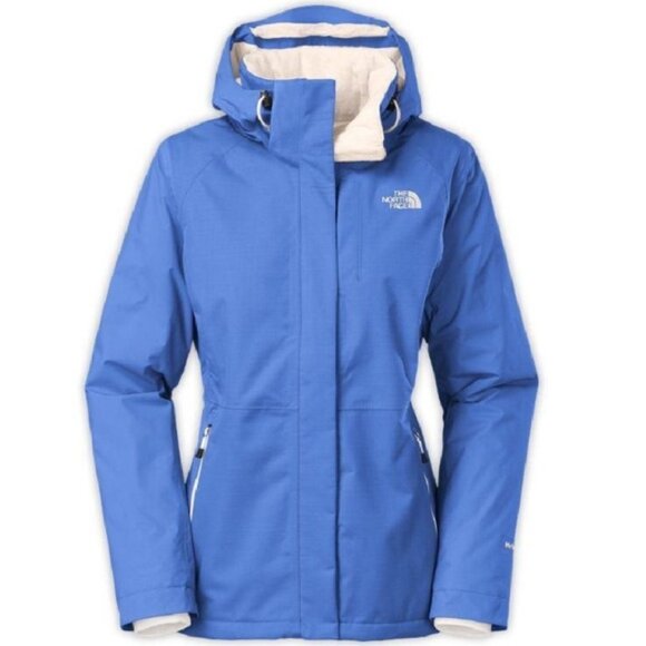 The North Face Inlux Women Size L Insulated Winter Jacket Blue Hooded Snow Coat - Picture 1 of 16